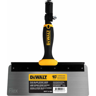 Dewalt DXTT-2-383 10" Offset Knife, 0.5mm Stainless Steel FLEX Blade Soft-Grip Handle