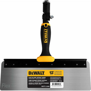 Dewalt DXTT-2-385 12" Offset Knife, 0.5mm Stainless Steel FLEX Blade Soft-Grip Handle