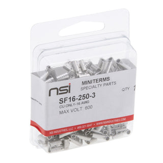 NSI SF16-250-3-S Wire Terminal Female Flag Bare 16-14 Awg .250 X .032 Clamshell (20 Ea)