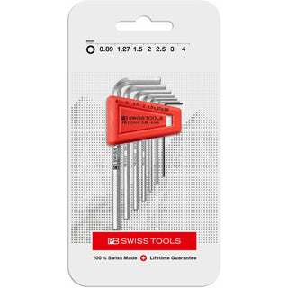 PB Swiss PB 210.H-4 CN Hex Key L- Wrench Sets for Hexagon Socket Screws, 7 Pcs