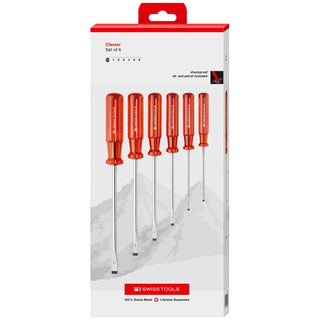 PB Swiss Tools PB 1510.CBB Classic Screwdriver Set, Slotted, 6 pcs