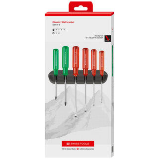 PB Swiss PB 245 Classic Screwdrivers Set with Wall Mount