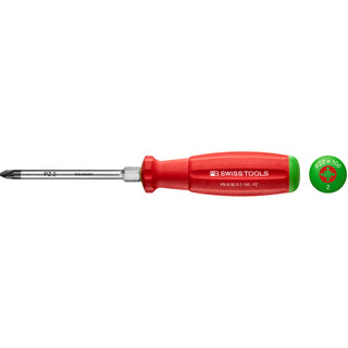 PB Swiss Tools PB 8192.S 2-100 SwissGrip Screwdrivers, Pozidriv, PZ2 x 100mm