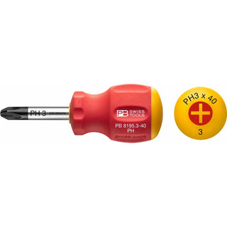 PB Swiss Tools PB 8195.3-40 Swiss Grip Stubby Screwdrivers 3 mm