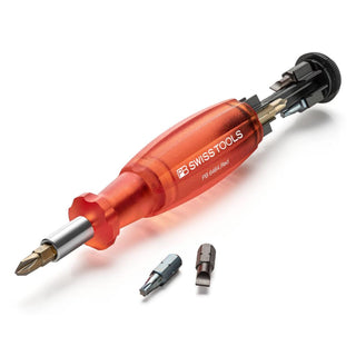 PB Swiss PB 6464.Red CBB Bit Holding Screwdriver with Magazine, Slotted, Phillips, TORX®, 9 Pcs