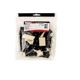 NSI FTH5A-B Adhesive Tie Mount Black .75x.75″ 100