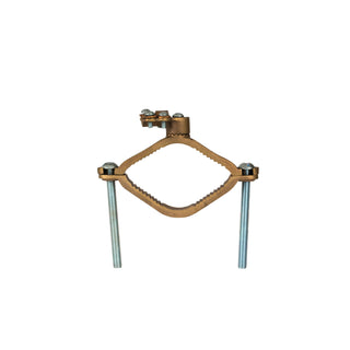 NSI G-15 Heavy Duty Bronze Ground Clamp, Wire Adapter, 2-1/2″ to 4″ Pipe