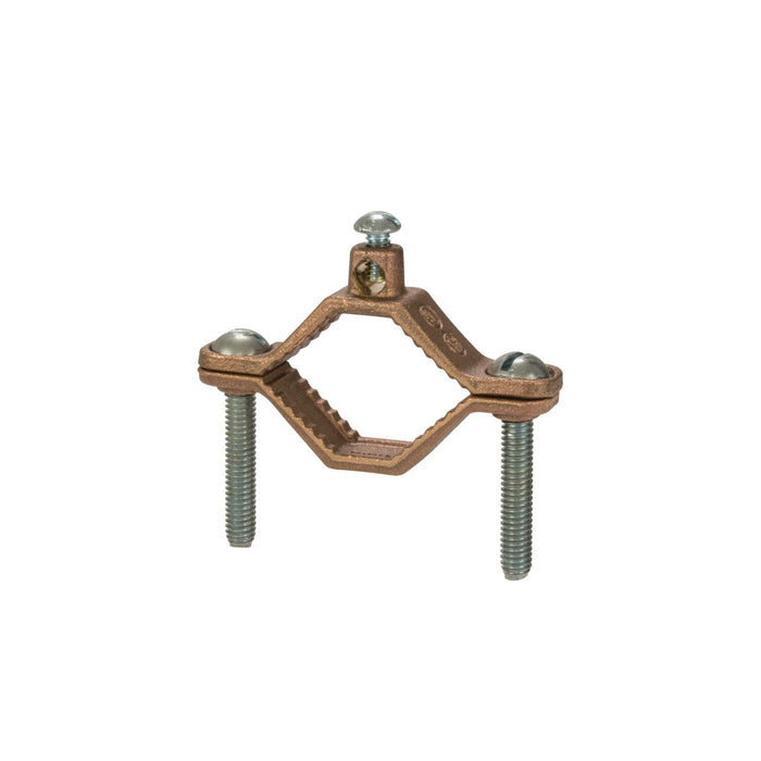 NSI G-2-S Bronze Ground Clamp for Water Pipe, 1-1/4″ to 2″ Pipe, Steel Screws