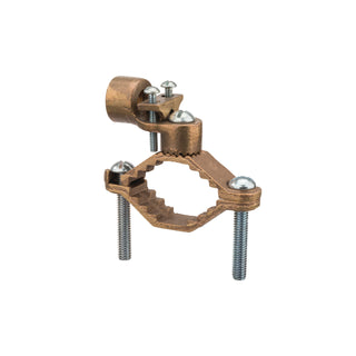 NSI G-6 Bronze Ground Clamp for Rigid Conduit 1-1/4″ to 2″ Pipe, 1/2″ Hub