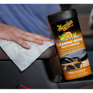 Meguiar's G190600 Citrus-Fresh Cleaning Wipes, 25 Wipes