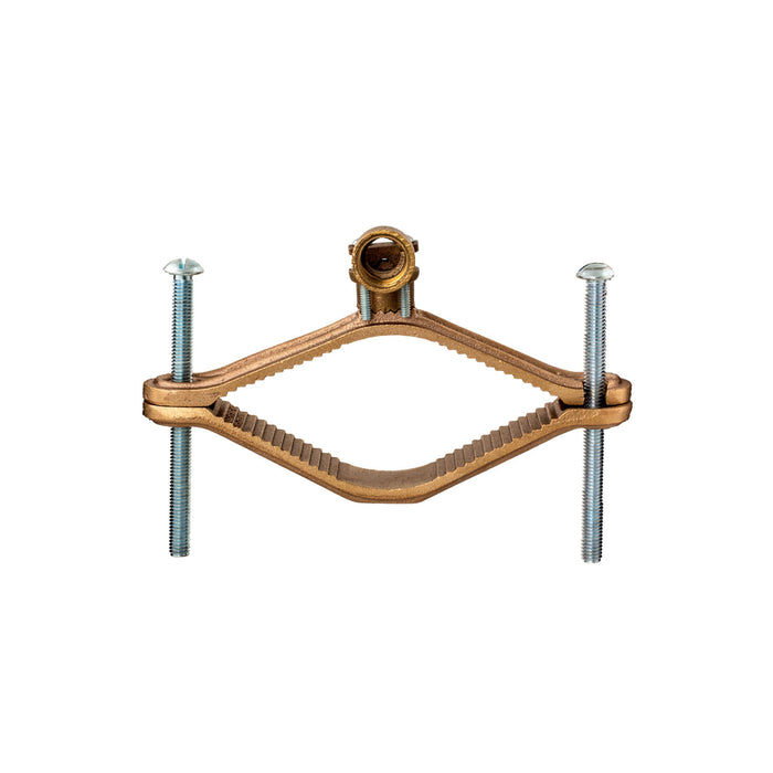 NSI G-19 Bronze Ground Clamp for Rigid Conduit, 4-1/2″ to 6″ Pipe, 1/2″ Hub