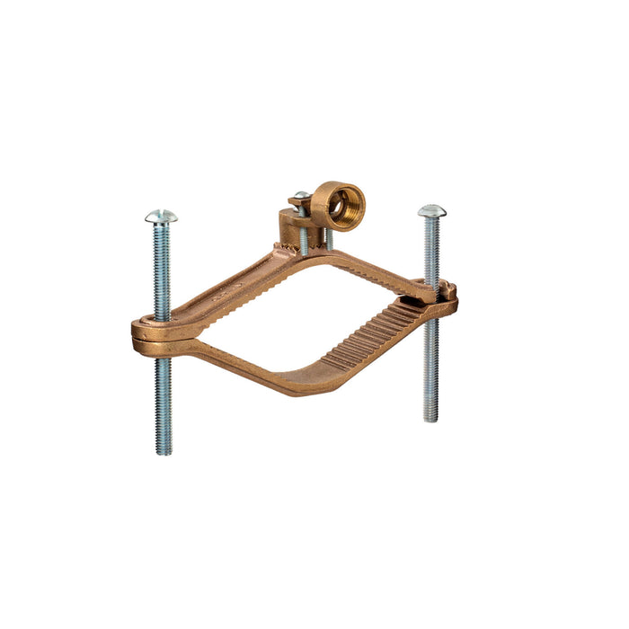 NSI G-19 Bronze Ground Clamp for Rigid Conduit, 4-1/2″ to 6″ Pipe, 1/2″ Hub