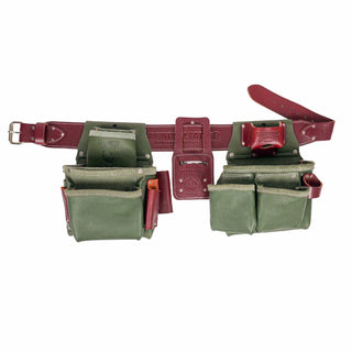 Occidental Leather Pro Framer Tool Belt Set with Double Outer Bag - Green