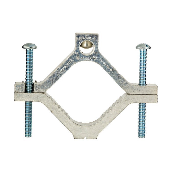 NSI GCA-4 Aluminum Ground Clamp, CU/AL 250 MCM to 6 AWG, 2-1/2″ to 4″ Pipe