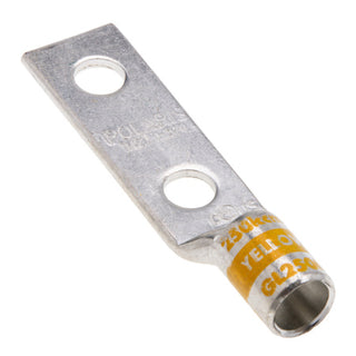 NSI GL250N Copper Short Lug – Yellow 2-Hole 250 MCM 1/2 Inch