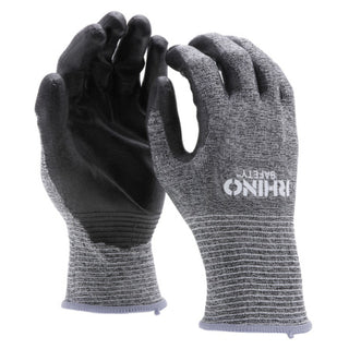 NSI GLV-400L Gray HPPE Nylon Cut-Resistant Gloves, Polyurethane Palm, Large