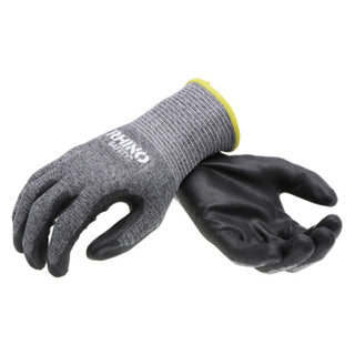 NSI GLV-400XL Gray Nylon Cut-Resistant Gloves, Polyurethane Palm, Extra Large