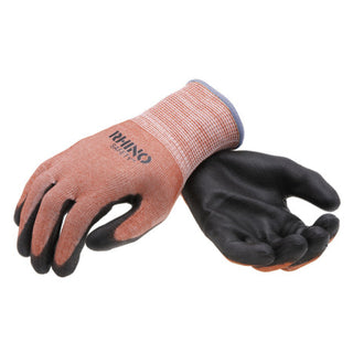 NSI GLV-700M Red Nylon A8 Cut-Resistant Gloves, Polyurethane Palm, Medium