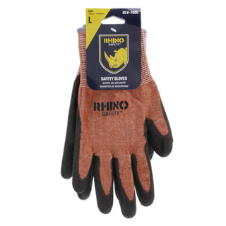 NSI GLV-700M Red Nylon A8 Cut-Resistant Gloves, Polyurethane Palm, Medium