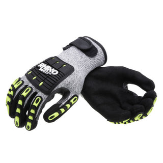 NSI GLV-800XL White/Black Nylon A4 Cut-Resistant Gloves, Nitrile Palm, XL