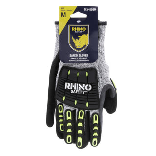 NSI GLV-800M White/Black Nylon A4 Cut-Resistant Gloves, Nitrile Palm, Medium