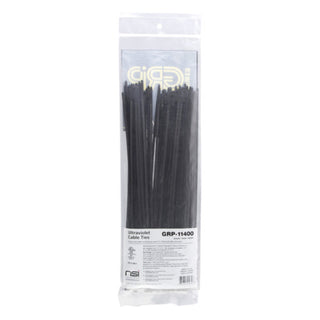 NSI GRP-11400 11”, Black General Purpose 40lb Cable Ties, 100 Pack