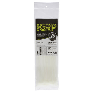 NSI GRP-1140 11”, Natural General Purpose 40lb Cable Ties, 100 Pack