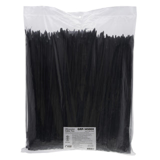 NSI GRP-14500X 14”, Black General Purpose 50lb Cable Ties, 1000 Bulk Pack