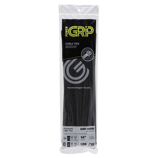 NSI GRP-14500 14”, Black General Purpose 50lb Cable Ties, 100 Pack