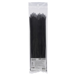 NSI GRP-14750 14”, Black General Purpose 75lb Cable Ties, 100 Pack