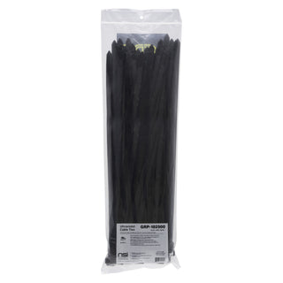 NSI GRP-182500 18”, Black Super Heavy-Duty 250lb Cable Ties, 50 Pack