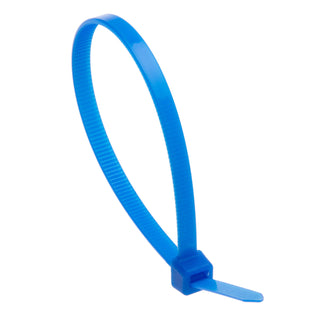 NSI GRP-750FBL 7.5” Fluorescent Blue General Purpose 50lb Cable Ties, 100 Pack