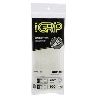 NSI GRP-750 7”, Natural General Purpose 50lb Cable Ties, 100 Pack