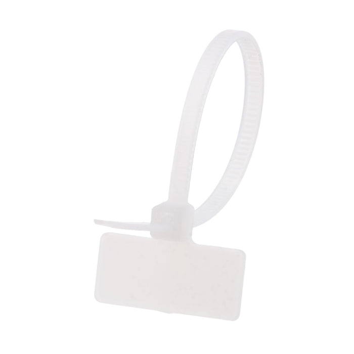 NSI GRP-DF418N 4” Natural Flag Marker Cable Tie, 18lb, 100 Pack