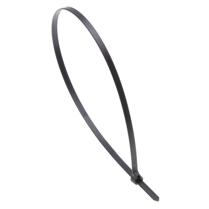 NSI GRP-SB1450B 14”, Black Steel Barb 50lb Cable Tie, 100 Pack