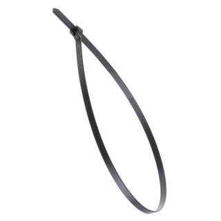 NSI GRP-SB1450B 14”, Black Steel Barb 50lb Cable Tie, 100 Pack