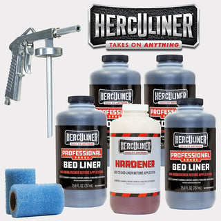 J-B Weld HCL2K8 Herculiner Spray On Truck Bed Liner Kit - Professional Grade