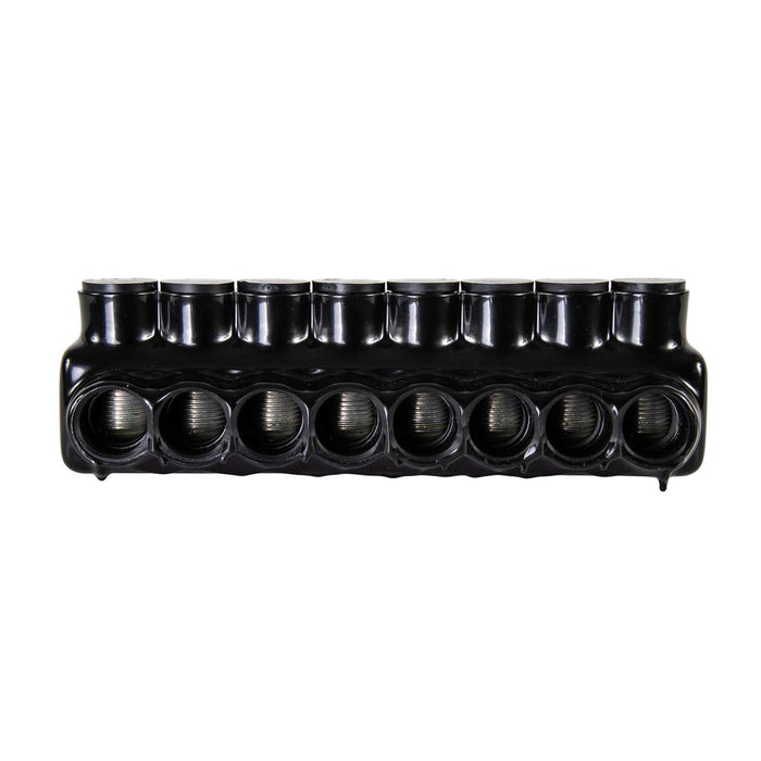 Polaris IPL1/0-8 8-Port Black Multi-Tap Pre-Insulated Connector, 1/0-14 Gauge