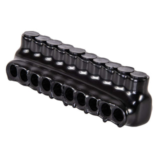 Polaris IPL4-10 10-Port Black Multi-Tap Pre-Insulated Connector, 4-14 Gauge