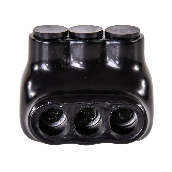 Polaris IPL4-3 3-Port Black Multi-Tap Pre-Insulated Connector, 4-14 Gauge