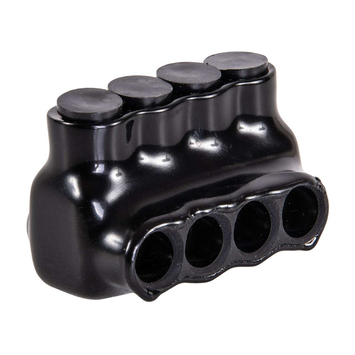 Polaris IPL4-4 4-Port Black Multi-Tap Pre-Insulated Connector, 4-14 Gauge