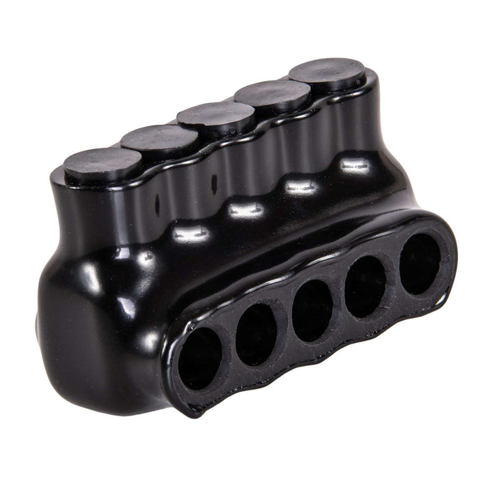 Polaris IPL4-5 5-Port Black Multi-Tap Pre-Insulated Connector, 4-14 Gauge