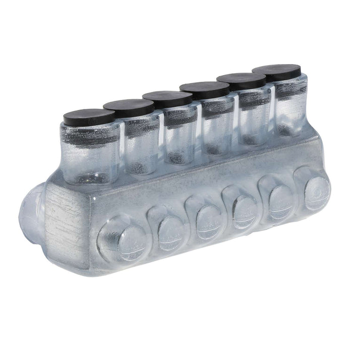 Polaris IPL4-6C 6-Port Clear Multi-Tap Pre-Insulated Connector, 4-14 Gauge