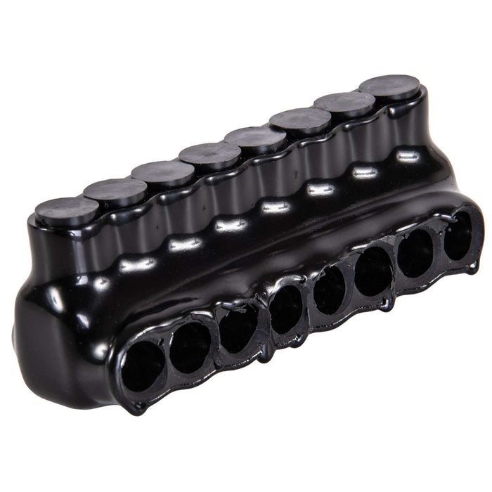 Polaris IPL4-8 8-Port Black Multi-Tap Pre-Insulated Connector, 4-14 Gauge