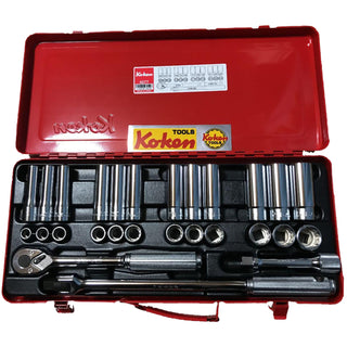 Koken 4277 1/2 Sq. Dr. Socket set 12 point 27 pieces