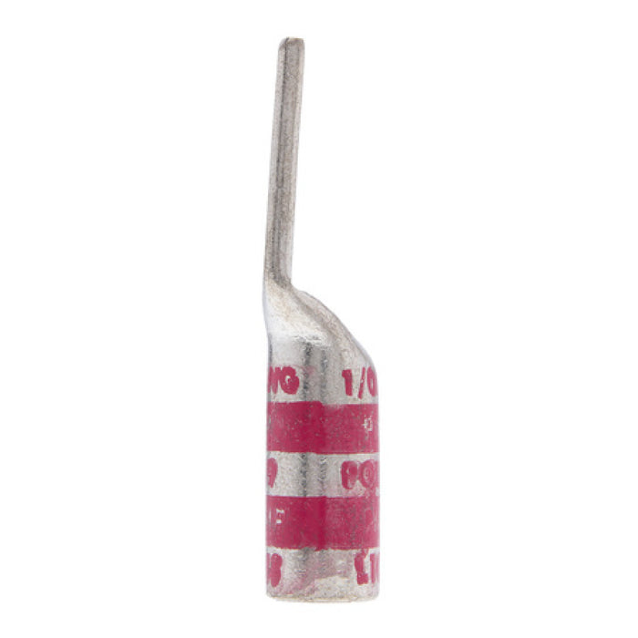 NSI L1048 Copper Long Lug – Pink 1-Hole 1/0 AWG 1/2 Inch