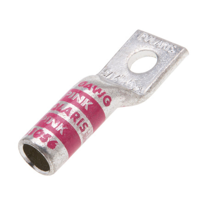 NSI L1056 Copper Long Lug – Pink 1-Hole 1/0 AWG 5/16 Inch