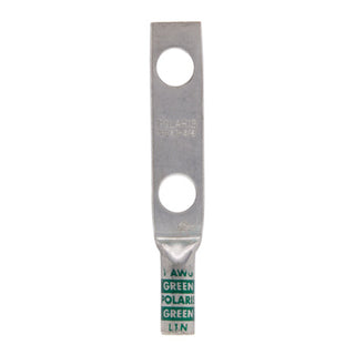 NSI L1N Copper Long Lug – Green 2-Hole 1 AWG 1/2 Inch