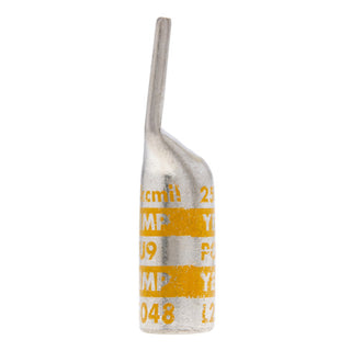 NSI L25048 Copper Long Lug – Yellow 1-Hole 250 MCM 1/2 Inch