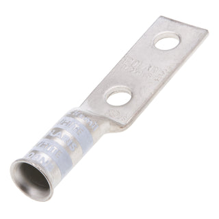 NSI L300NB 300 MCM 1/2” 2-Hole Copper Long Lug – White